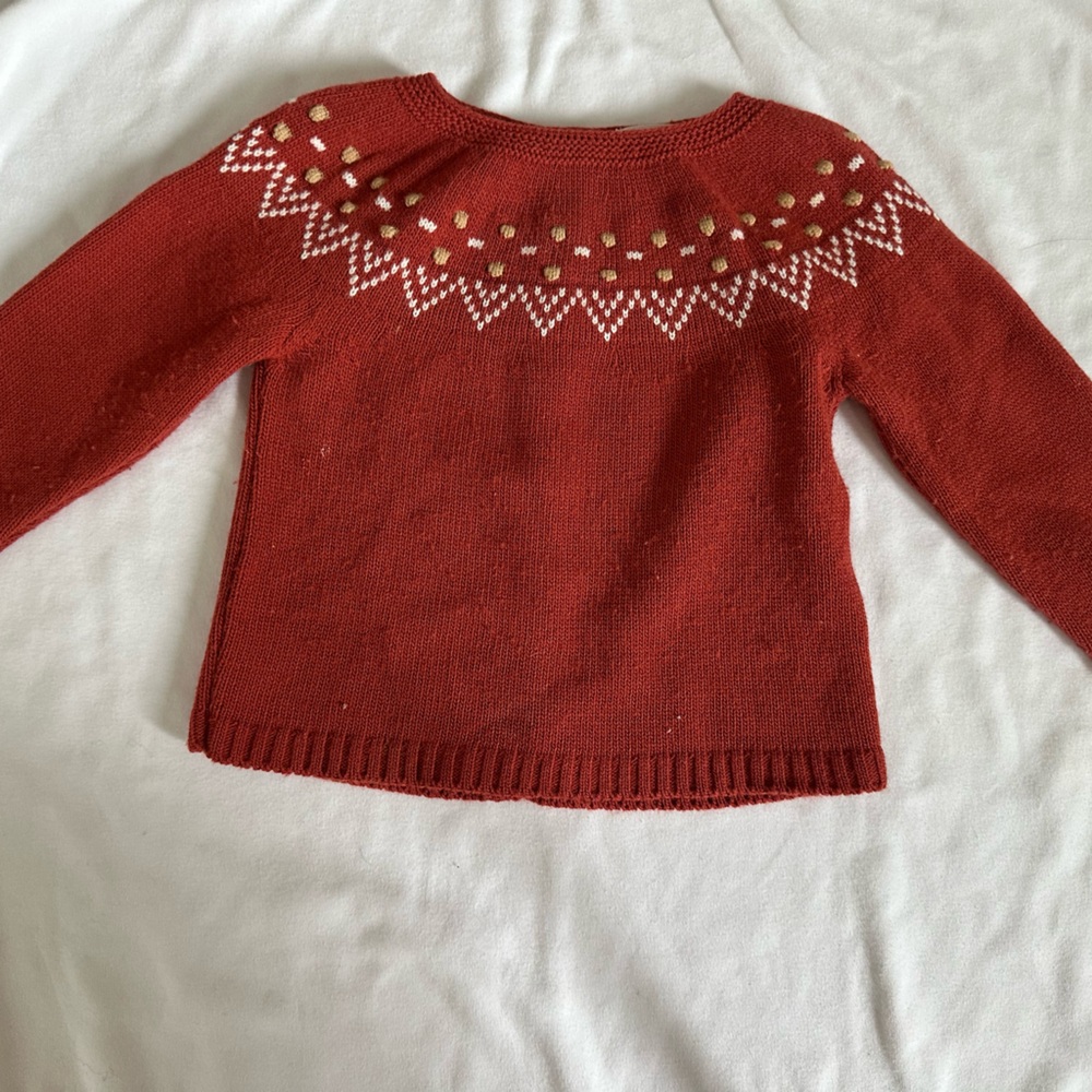 Cozy Kids Sweater with Patterned Yoke